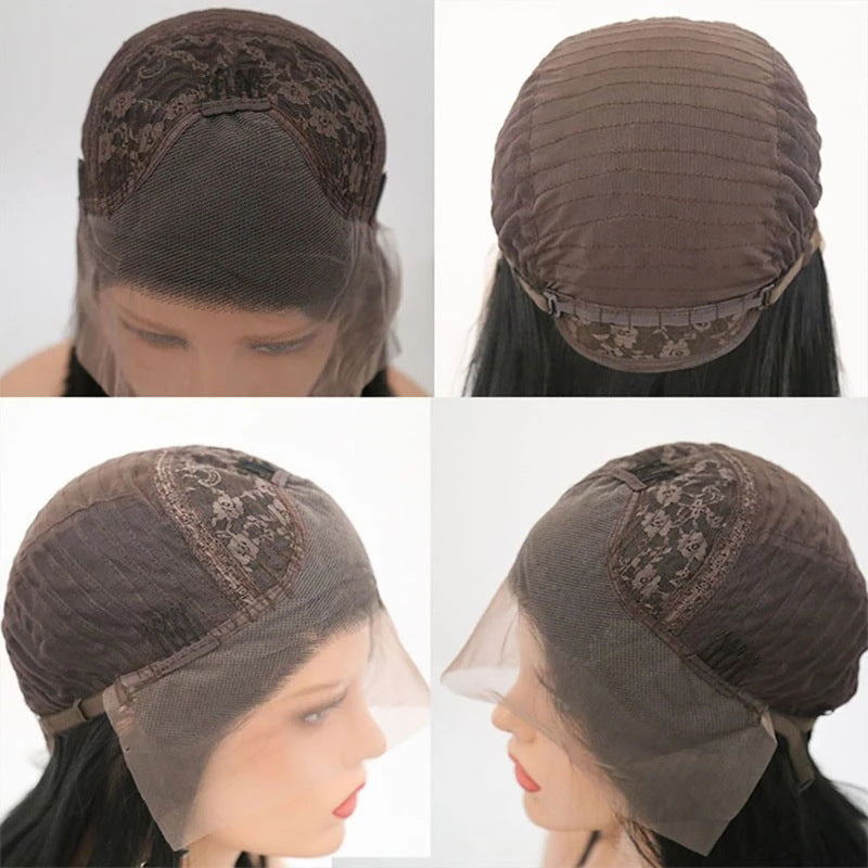 New Synthetic Fiber Wig Head Cover With Dirty Braid Front Lace