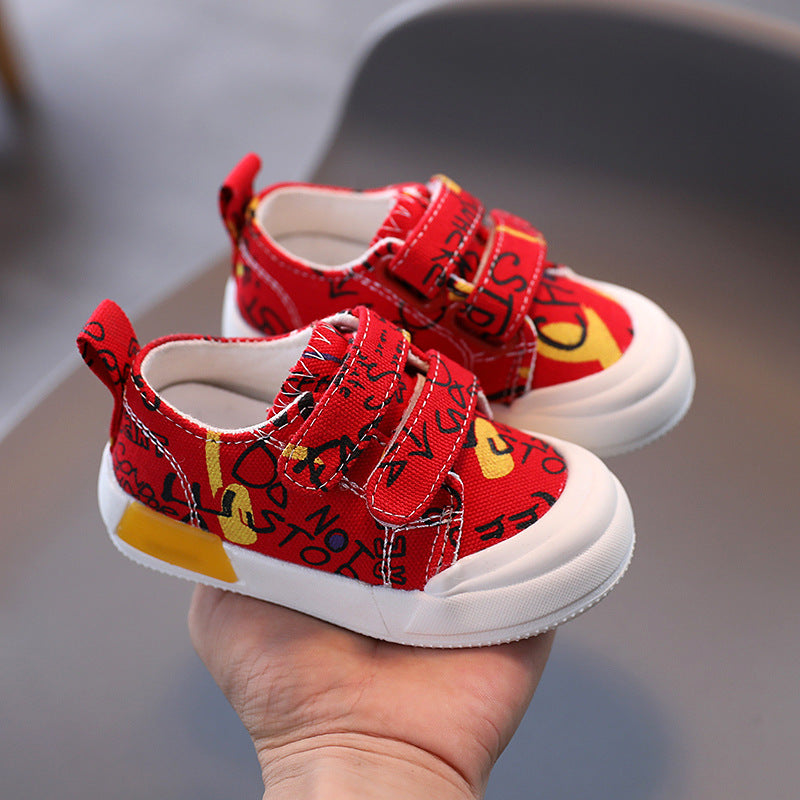 Baby Shoes Female 0-2 Years Old 1 Kids Canvas Shoes Boys Sneakers