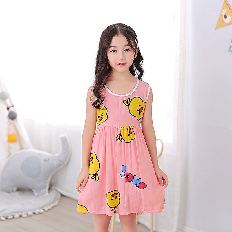 Summer Girls Dresses Cotton Silk Girls Summer Dresses