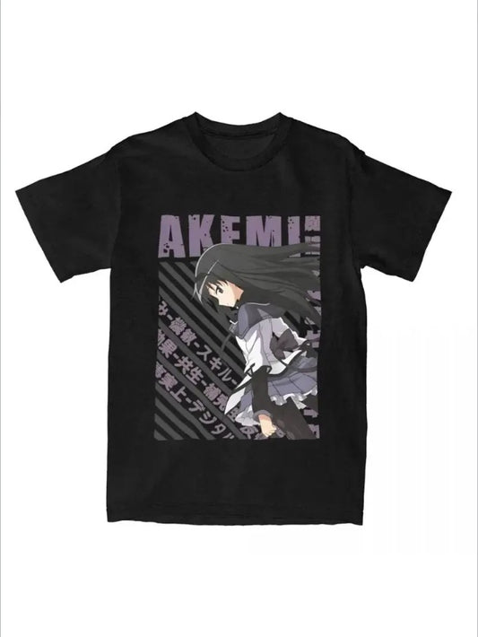 Men Women's Mahou Shoujo Madoka Magica Homura Akemi Cartoon Graphic Shirts Merch Novelty  T Shirts Tee Clothing