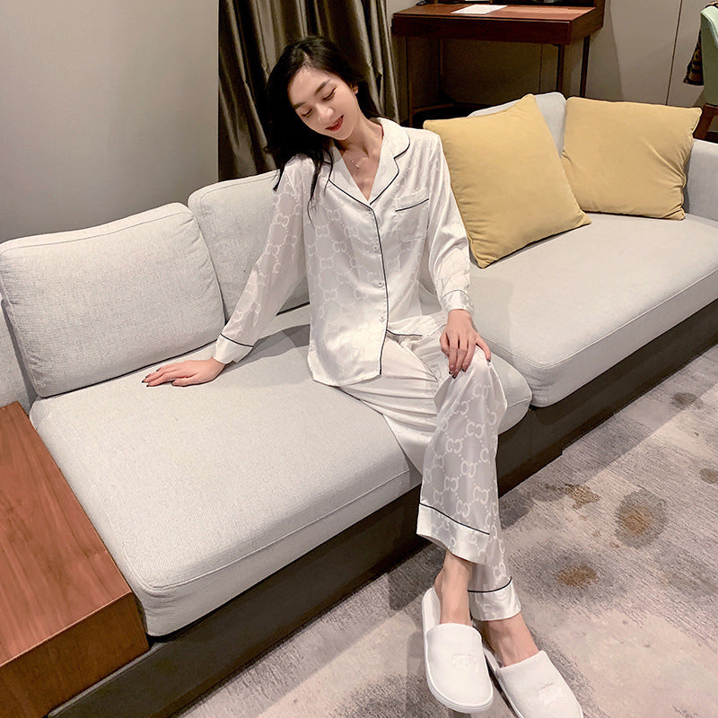 Women's Pajamas Summer Thin Long Sleeves Suit