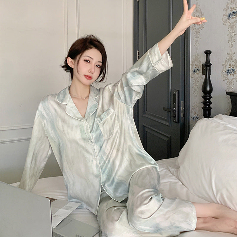 Women's Pajamas Summer Thin Long Sleeves Suit